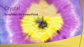  Presentation with tie dye - PPT theme enhanced with traditional fashion design - tie dye fabric texture background background and a lilac colored foreground