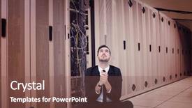  Presentation with kneel praying - Beautiful PPT theme featuring tie up - businessman sitting praying and looking backdrop and a tawny brown colored foreground