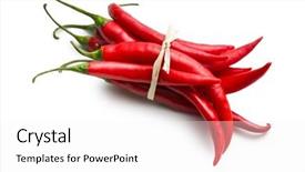  Presentation with peppers - Cool new PPT layouts with tied red chili peppers backdrop and a white colored foreground