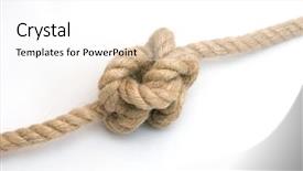  Presentation with rope - Cool new presentation with tied up rope knot isolated backdrop and a  colored foreground