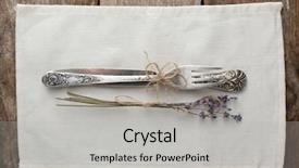  Presentation with fabric - Presentation design featuring tied with rope on white background and a light gray colored foreground