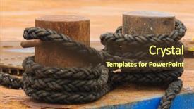  Presentation with woman tied rope sexual - Presentation design featuring tieing ships to the dock background and a tawny brown colored foreground