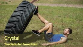  Presentation with obstacle course - Slides featuring tier during obstacle course background and a tawny brown colored foreground