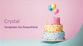  Presentation with indian pastel color - Presentation design featuring tiered-birthday-cake-with-pastel and a lemonade colored foreground