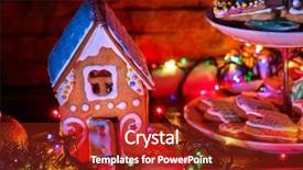  Presentation with candle christmas - Audience pleasing presentation consisting of tiers - candle light table with christmas backdrop and a tawny brown colored foreground