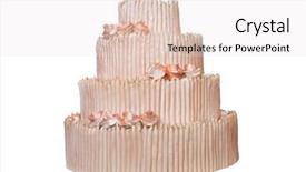  Presentation with elegant flowers - Beautiful slides featuring tiers - elegant wedding cake with beige backdrop and a sky blue colored foreground