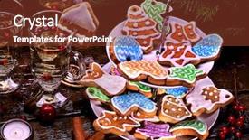  Presentation with colored - Presentation featuring tiers - many colored glazed cookies background and a  colored foreground