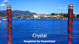  Presentation with scenic - Audience pleasing presentation theme consisting of tiers - scenic view of lake maggiore backdrop and a ocean colored foreground