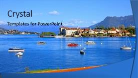  Presentation with italy puzzle - Amazing presentation having tiers - scenic view of lake maggiore backdrop and a light blue colored foreground