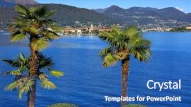  Presentation with scenic - Audience pleasing presentation consisting of tiers - scenic view of lake maggiore backdrop and a ocean colored foreground