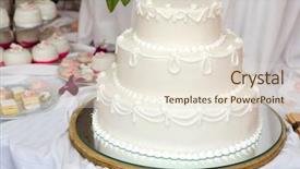  Presentation with white wedding - Presentation theme featuring tiers - three tiered wedding cake background and a lemonade colored foreground