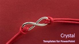  Presentation with bracelet beads - Presentation design having ties bind - part of bracelet connected background and a  colored foreground