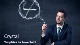  Presentation with pharmaceutical dosage forms - Slides featuring ties cancer - businessman smoking cigarette background and a navy blue colored foreground