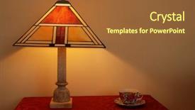  Presentation with stained glass - Slides consisting of tiffany - stained glass lamp background and a red colored foreground