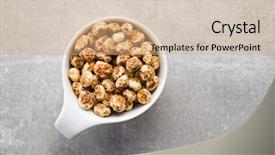  Presentation with dry fruits and nuts - Slides with tigers - tiger nuts tasty chufa nuts background and a coral colored foreground