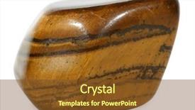  Presentation with eye tiger - Amazing slide deck having tiger's eye gemstone rock backdrop and a tawny brown colored foreground