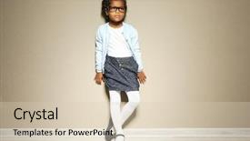  Presentation with african american teenager girl - Audience pleasing slide set consisting of tight children - cute little african american girl backdrop and a  colored foreground