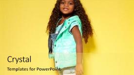  Presentation with african american girl power business - Theme enhanced with tight children - cute little african american girl background and a  colored foreground