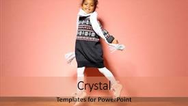  Presentation with african children - Slide deck with tight children - cute little african american girl background and a coral colored foreground