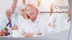  Presentation with scientific - Slides having tight-knit-team background and a lemonade colored foreground