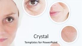  Presentation with aging skin - Presentation theme featuring tighten - beauty concept - skin care background and a  colored foreground