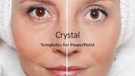  Presentation with anti aging - Amazing PPT layouts having tighten - beauty concept - skin care backdrop and a coral colored foreground