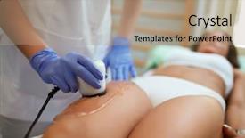  Presentation with pornographic nude women - Colorful PPT layouts enhanced with tighten - procedure for women thigh backdrop and a coral colored foreground