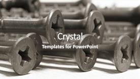  Presentation with close up shot - Cool new presentation theme with tighten up - close up shot of screw backdrop and a dark gray colored foreground