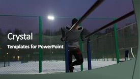 Presentation with graduation black graduate hat - Theme consisting of tighten up - photo of athlete in black background and a dark gray colored foreground