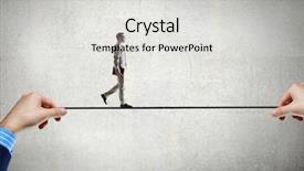  Presentation with self - PPT layouts consisting of tightrope - he is self assured background and a light gray colored foreground