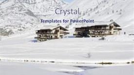  Presentation with tignes - PPT theme consisting of tignes-le-lac alps mountains savoie france background and a lemonade colored foreground