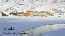  Presentation with tignes - Beautiful presentation featuring tignes-le-lac alps mountains savoie france backdrop and a light blue colored foreground