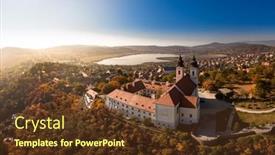  Presentation with landscape architecture portfolio - Amazing slide set having tihany-landscape-with-the-abbey backdrop and a tawny brown colored foreground