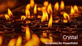  Presentation with temple - Beautiful theme featuring tihar - candles at a temple backdrop and a wine colored foreground