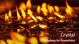  Presentation with temple - Beautiful presentation featuring tihar - candles at temple backdrop and a wine colored foreground