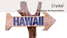  Presentation with tiki - Colorful presentation design enhanced with tiki - hawaii sign isolated on white backdrop and a lemonade colored foreground