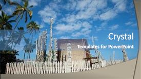  Presentation with hawaiian - Audience pleasing slides consisting of tiki - hawaiian tikki backdrop and a teal colored foreground