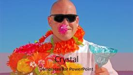  Presentation with tiki - Beautiful presentation featuring tiki - man having fun while relaxing backdrop and a red colored foreground