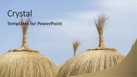  Presentation with tiki - Cool new slide deck with tiki - travel straw umbrellas backdrop and a  colored foreground