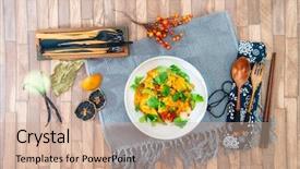  Presentation with basmati rice white rice rice - Colorful presentation design enhanced with tikka massala chicken basmati rice backdrop and a coral colored foreground