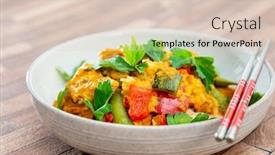  Presentation with basmati rice white rice rice - Slide set consisting of tikka massala chicken basmati rice and crunchy vegetables background and a lemonade colored foreground