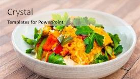  Presentation with rice - Colorful slides enhanced with tikka-massala-chicken-basmati-rice backdrop and a lemonade colored foreground