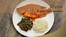  Presentation with kenyan food - Presentation theme featuring tilapia-stew-ugali-white-maize background and a coral colored foreground