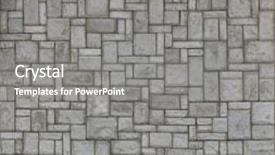  Presentation with tile - Slides featuring tile cladded stone wall texture architectural background background and a gray colored foreground
