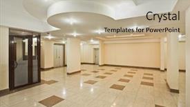  Presentation with residential - Colorful PPT theme enhanced with tile floor patterns - roomy hall of modern residential backdrop and a mint green colored foreground