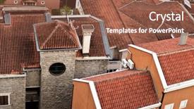  Presentation with tile - PPT layouts consisting of tile roofs close old budva background and a tawny brown colored foreground