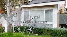  Presentation with tile - Amazing slide deck having tile-saw-and-ladder backdrop and a light gray colored foreground