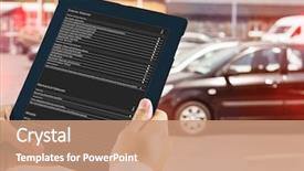  Presentation with man relaxing on massage table - Slide set enhanced with tile showroom - man using tablet pc background and a coral colored foreground