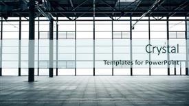  Presentation with show - Presentation theme enhanced with tile showroom - modern empty show room background and a sky blue colored foreground