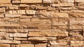  Presentation with tile - PPT theme consisting of tile stone wall pattern texture for background or floor fragment of a wall from a chipped stone background and a coral colored foreground